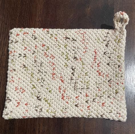 Crochet Hot Pad Potholder Double Thick Large Rectangular Potholder Multiple Colors Available