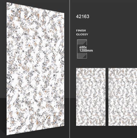 Gloss White Polished Glazed Vitrified Tiles 2x4 Feet 60x120 Cm