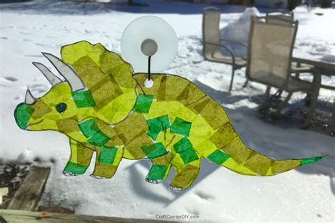 How To Make A Dinosaur Suncatcher Craft Corner Diy