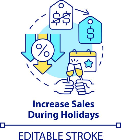 Increase sales during holidays concept icon. Festive offers. Discount