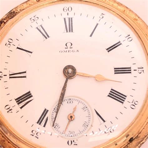 14 Karat Yellow Gold Omega Grand Prix 1900 Pocket Watch For Sale At