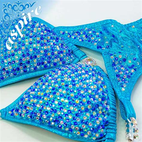 Turquoise Bikini Competition Suit