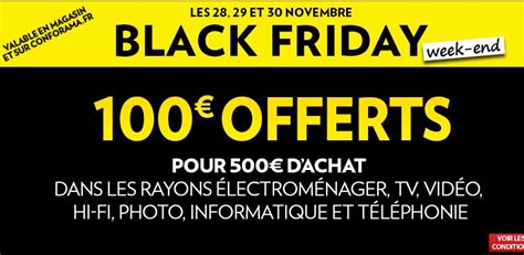 Black Friday Conforama 100 Euros Offerts Pour 500 Euros Dachats En