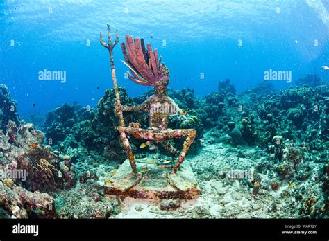 Neptune Statue Underwater Stock Photo - Alamy