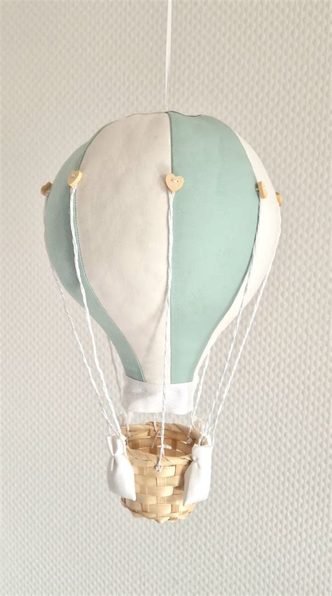 Mint And Gray Hot Air Balloon Baby Shower Gift Travel Theme Nursery