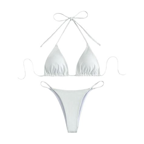 One Piece Swimsuit Women Women S High Waisted Bikini Sets Two Piece Swimsuit Knot Bathing Suit