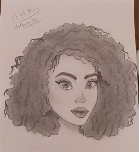 How To Draw Curly Hair Realistic With Pencil