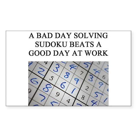 Funny Games Player Joke Sudoku Sticker Rectangle Sudoku Humor Ts T