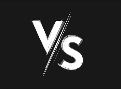 Premium Vector Vs Versus Grunge Icon Black And White