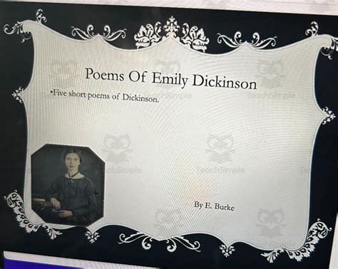 Poems of Emily Dickinson by Teach Simple