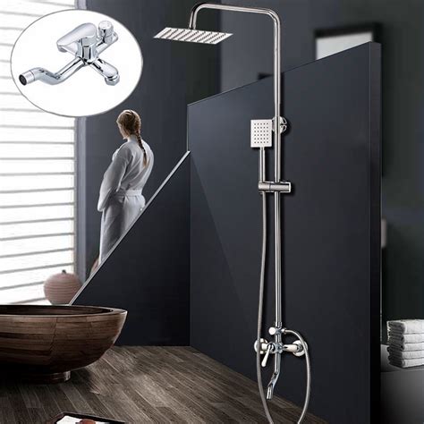 Rainfall Shower Stainless Steel Hot And Cold Rain Shower Faucet Set Shower Set Rainfall Shower