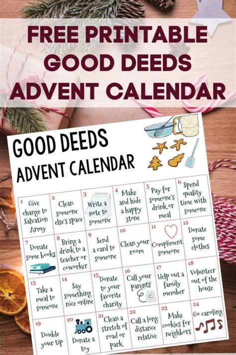 Good Deeds Advent Calendar | Spread Christmas Cheer