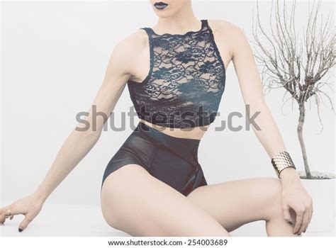 Sensual Beautiful Model Lingerie Lace Black Stock Photo 254003689 Shutterstock