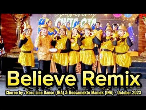 BELIEVE REMIX Line Dance Demo By MUTIARA QUEEN Gathering CINTA