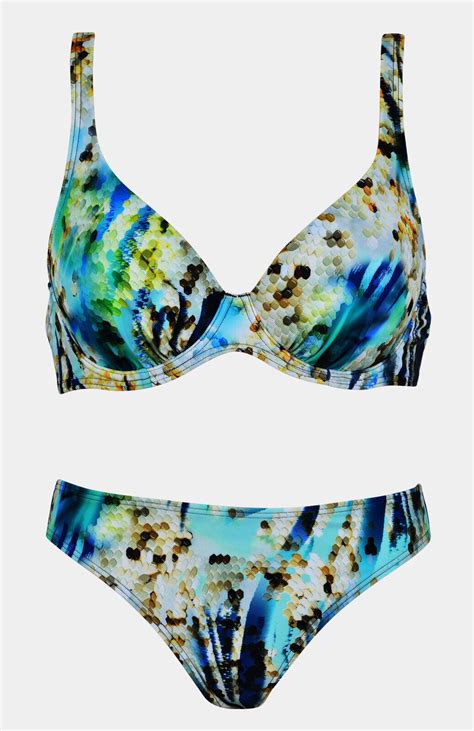 NATURANA Damenbademode eleganter Bügel Bikini Gr Cup D 46 grün 77036 eBay de