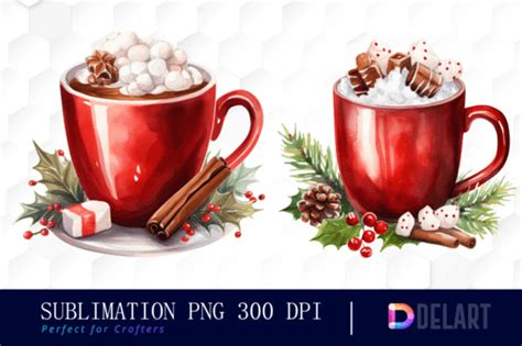 Hot Chocolate Png Clipart Graphic By Delart Creative Fabrica