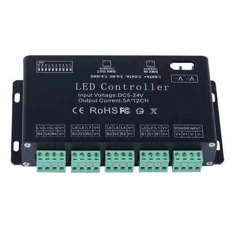 12 Channel RGB DMX 512 LED Controller Decoder Dimmer Driver For LED