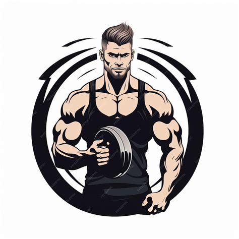 Premium Vector A Man Lifting A Barbell