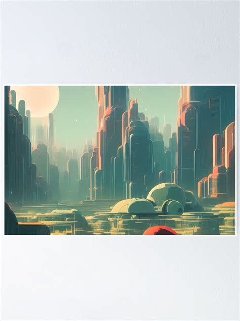 "Sci fi city concept art" Poster for Sale by MichelangeloAI | Redbubble