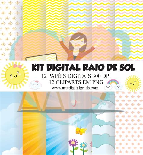 KIT DIGITAL RAIO DE SOL PREMIUM Arte Digital Grátis