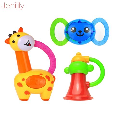 New Baby Rattle Toy Teether Music Hand Shake Bed Bells Newborns Animal