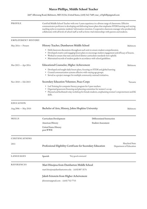 Teacher Resume Examples And Templates 2024 ·