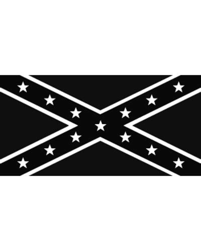 black and white AOT Confederate Battle Flag premium bumper sticker