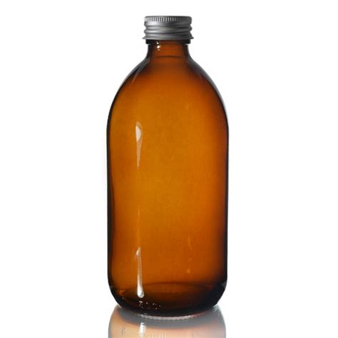 500ml Amber Sirop Bottle With Screw Cap GlassBottles Co Uk