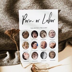 Porn Or Labor Game Printable Baby Shower Games Labor Or Porn Porn Or Labour Baby Shower