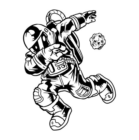 astronaut dab pose dance vector image illustrations  vector art