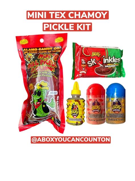 Chamoy Pickle Kit Mini Tex Pickle Chamoy Pickle Kits As Seen On Tiktok