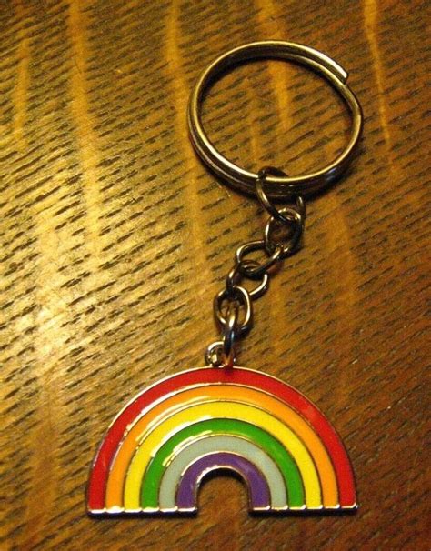 Rainbow Keychain Keyring Lgbt Queer Gay Pride Celebration Parade Souvenir Ebay Gay Pride