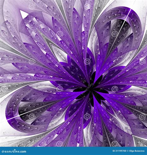 Beautiful Fractal in Purple. Stock Illustration - Illustration of ...