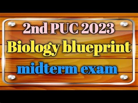 Nd Puc Maths Blueprint For Midterm Exam Youtube