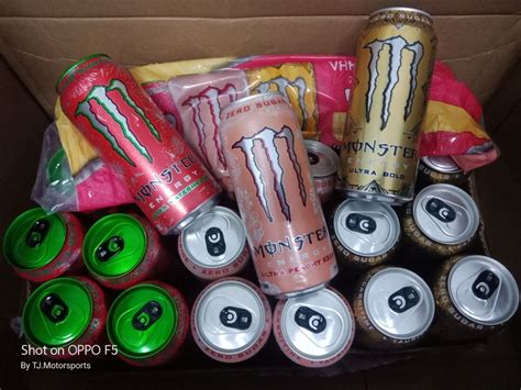 Monster Energy Ultra Zero Sugar Watermelon Peachy Keen Gold Drink Food And Drinks Beverages On