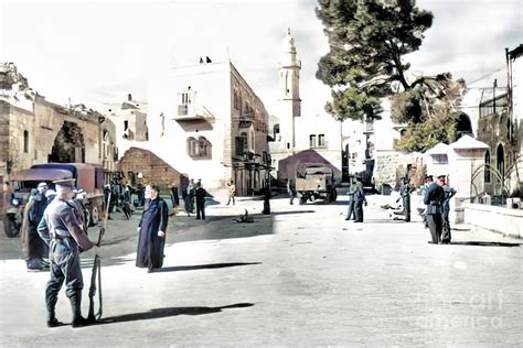 Bethlehem 1938 Manger Square in Colors Photograph by Munir Alawi - Pixels