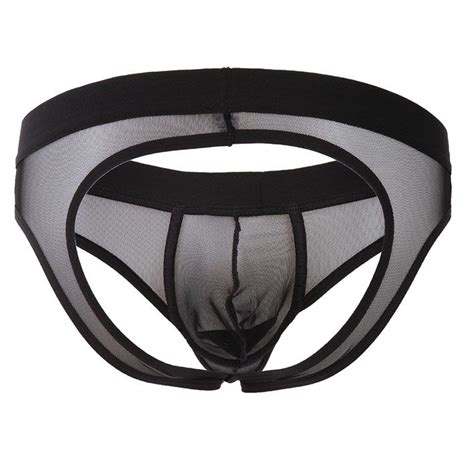 Compre Ropa Interior Gay Tanga Hombres Bragas De Encaje Transparente