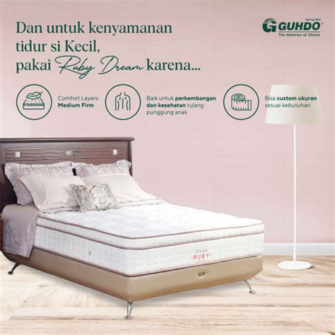 Promo Spring Bed Guhdo Ruby Dream Hanya Kasur X Hitam Cicil