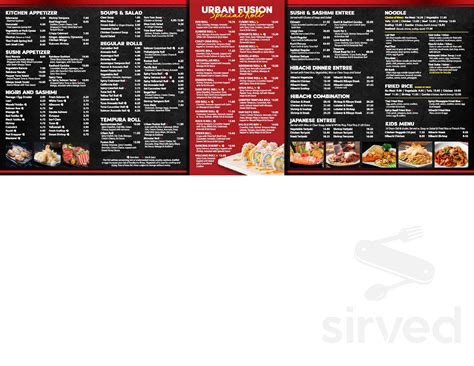 Urban Fusion Asian Bistro menu in Germantown, Tennessee, USA