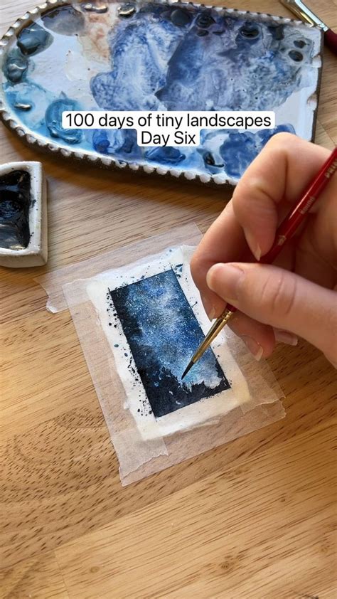 100 Days Of Tiny Landscapes Day Six Diy Watercolor Painting Art