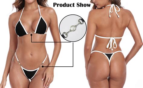 Amazon SHERRYLO Micro Bikini Extreme G String Mini Bathing Suit Thong Bikinis Sets For