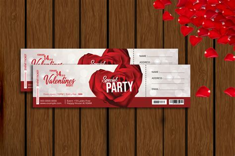 Valentines Day Party Ticket Graphic By Sistecbd · Creative Fabrica