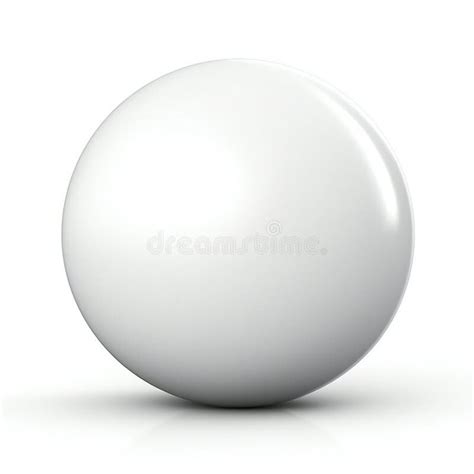 White Sphere Isolated On White Background Stock Illustration