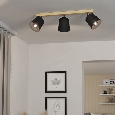 Plafoniera Industrial Pappagallo Luci Legno Marrone E Nero