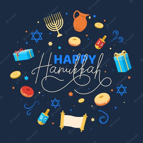 Premium Vector | Happy hanukkah banner