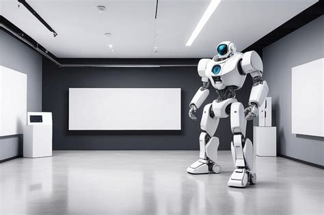 Premium Photo | Tech Conference Robotic Art Installation Mockup