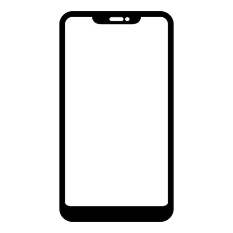 Premium Vector Handphone Glyph Icon On Transparent Background