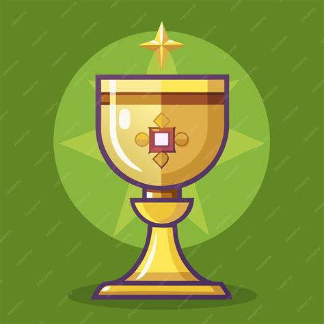 Legendary Holy Grail Vector Mystical and Detailed Design for History