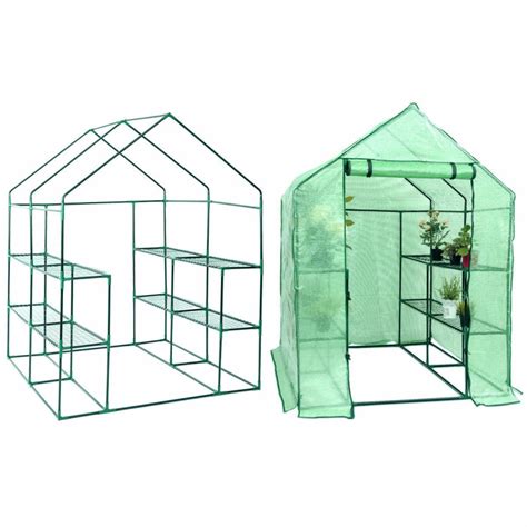 8 Shelves Mini Walk In Greenhouse Outdoor Gardening Plant Green House