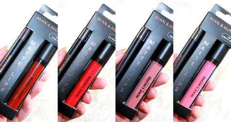 Action Max More Matte Lip Kits Wine Red Classic Red Deep Nude Pretty Pink Review